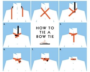  , วิธีการผูกไทด์ที่เป็นโบว์ (หูกระต่าย หรือ bowtie)