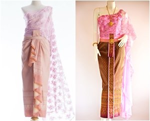  , ชุดไทย สีชมพู สำหรับเจ้าสาว เสริมดวง ตามวันเกิด