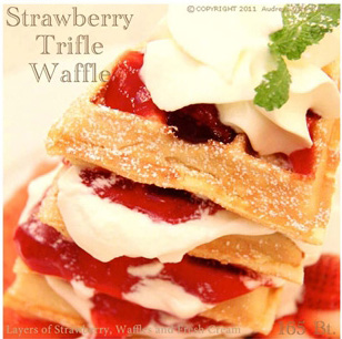 strawberry trifle waffle ร้านอาหารโรแมนติก