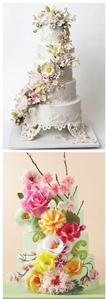 เค้กแต่งงานประดับดอกไม้ เค้กสวยๆ