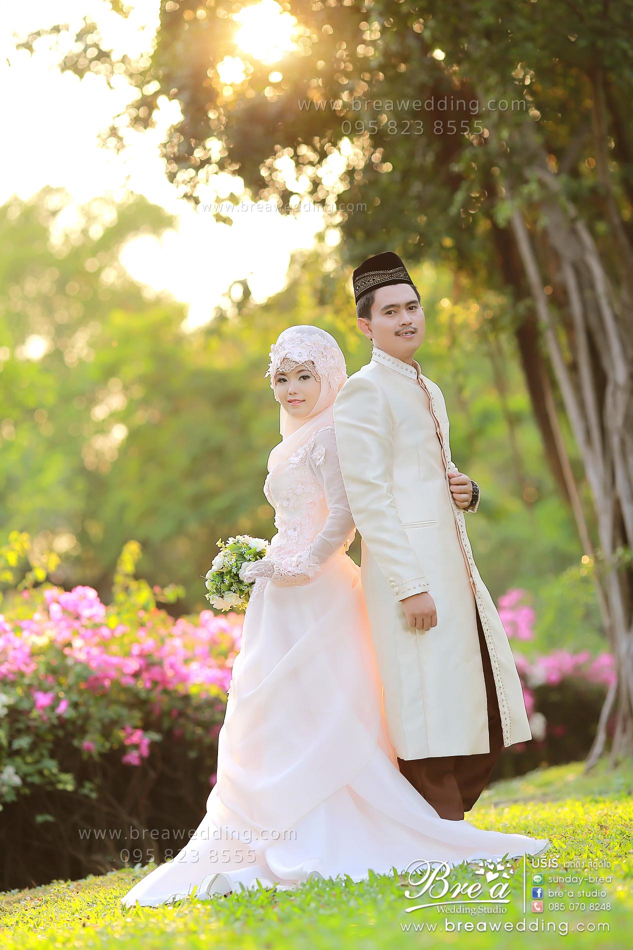 พรีเวดดิ้ง ถ่ายรูปแต่งงาน ชุดแต่งงานอิสลาม