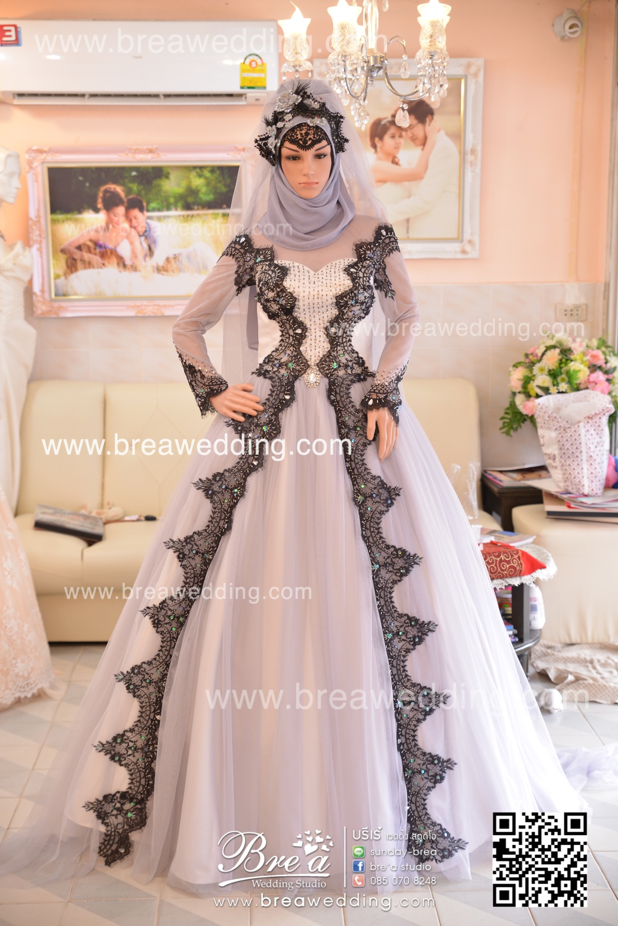 ชุดแต่งงานอิสลาม ชุดแต่งงานมุสลิม ร้านเวดดิ้ง นนทบุรี เช่าชุดแต่งงาน ถ่ายรูปแต่งงาน
