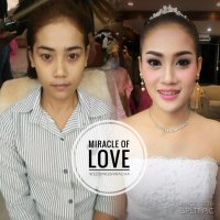 แต่งหน้าเจ้าสาว & บรรยากาศเบื้องหลัง - Miracle of love wedding sriracha