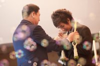 งานเลี้ยงฉลองเย็น :  คุณน้ำผึ้ง + คุณเอ๋ - วันดีดี พิธีเช้า