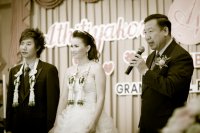 งานเลี้ยงฉลองเย็น :  คุณน้ำผึ้ง + คุณเอ๋ - วันดีดี พิธีเช้า