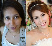 Before & After - คุณโอ๋เวดดิ้งสตูดิโอ พิษณุโลก แชมป์แต่งหน้าเจ้าสาว C.A.T.2011 แชมป์ผมโลก C.A.T / C.M.C 2012