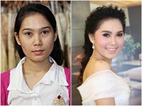 Before & After - คุณโอ๋เวดดิ้งสตูดิโอ พิษณุโลก แชมป์แต่งหน้าเจ้าสาว C.A.T.2011 แชมป์ผมโลก C.A.T / C.M.C 2012