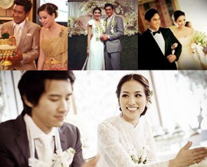 ชุดเจ้าสาว ชุดเจ้าบ่าว รวมภาพชุดแต่งงานดารา สไตล์ สวย หรู