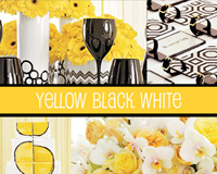 ธีมงานแต่งงานสไตล์  Yellow Black & White 