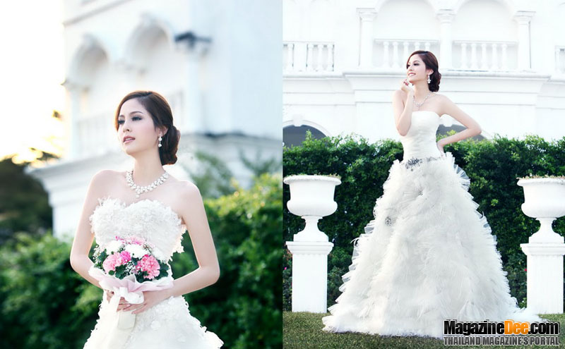 ตัวอย่างภาพแฟชั่นในฉบับ โดย ขวัญ-อุษามณี ไวทยานนท์ นิตยสาร BRIDE