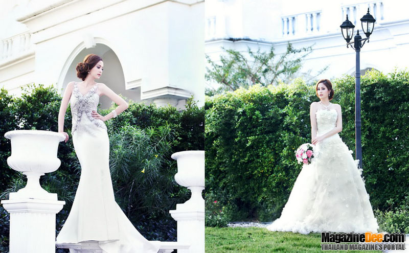 ตัวอย่างภาพแฟชั่นในฉบับ โดย ขวัญ-อุษามณี ไวทยานนท์ นิตยสาร BRIDE