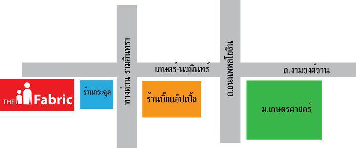แผนที่ ร้านอาหารลานผ้า (The Fabric Restaurant & Music Bar)