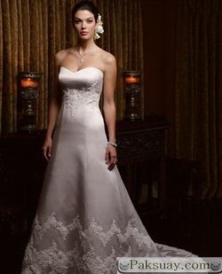 ชุดเจ้าสาวหายาก แฟชั่นชุดแต่งงานงานปัก