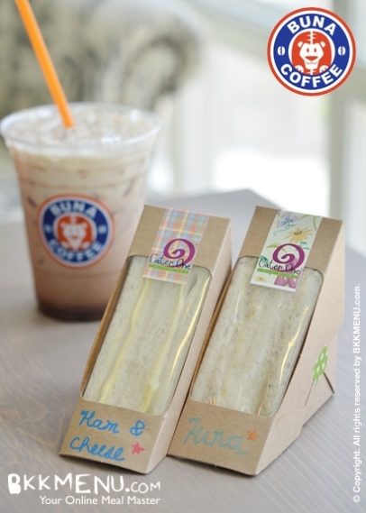 Ham & Cheese Sandwich และ Tuna Sandwich ทานแล้วอิ่มกำลังดี (ชิ้นละ 65 บาท)