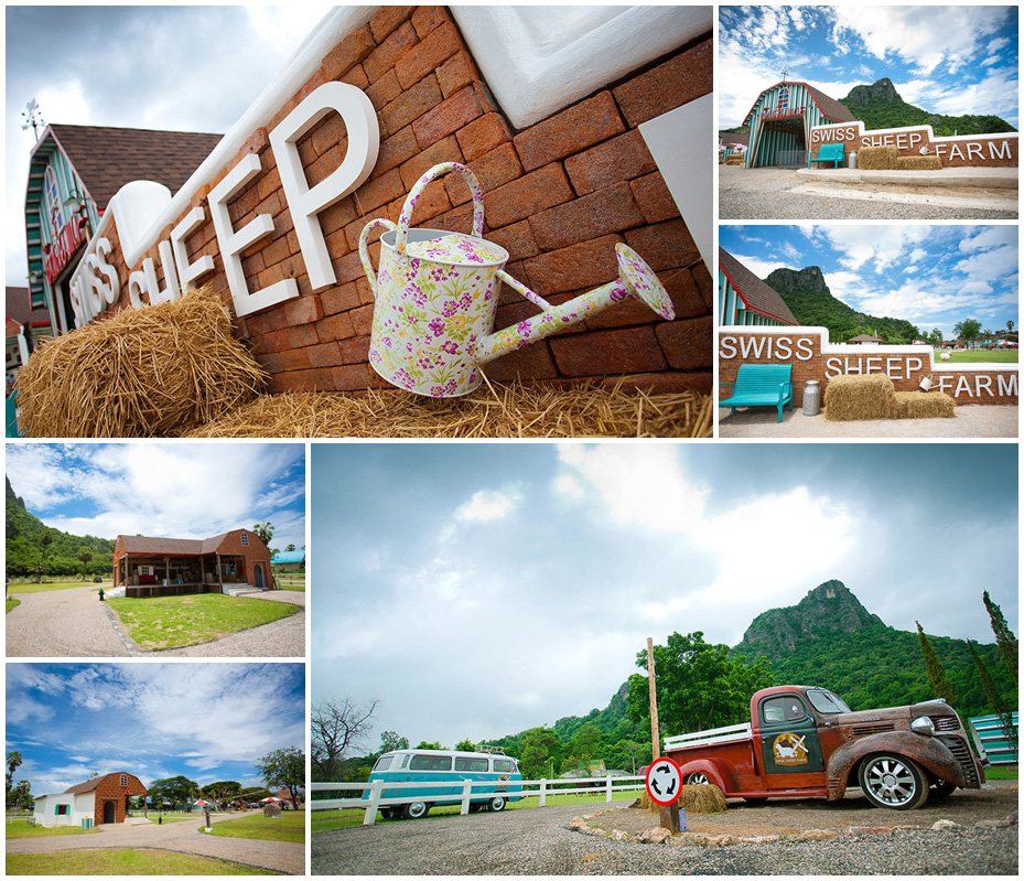 สถานที่ถ่ายภาพแต่งงาน Swiss Sheep Farm ชะอำ Pre Wedding สถานที่ถ่าย pre wedding สไตล์ยูโรคันทรี Cha-am Petchburi Santorini Park