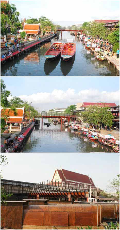 ตลาดน้ำขวัญเรียม ตลาดน้ำกลางกรุง สะพานเรือ