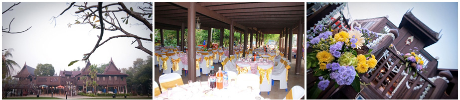 สถานที่จัดเลี้ยงแต่งงาน เรือนไทยศาลายา by Lalita Florist