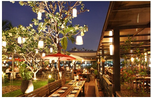 ร้านอาหารโรแมนติก  ร้านอาหารริมแม่น้ำเจ้า