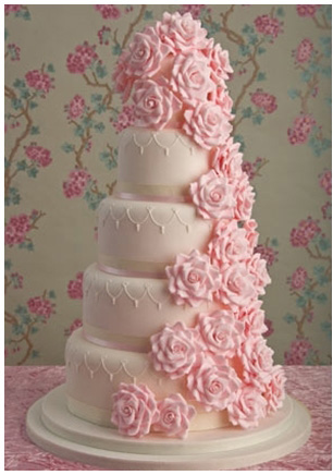 เค้กแต่งงานประดับดอกไม้ Flower Wedding Cake