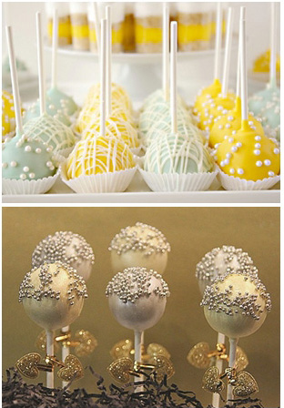 เค้กแต่งงาน Cake Pops เค้กเสียบไม้ แบบเค้กแต่งงาน