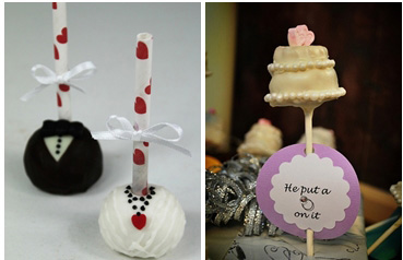 เค้กป๊อป Cake Pops เค้กเสียบไม้ แบบเค้กแต่งงาน