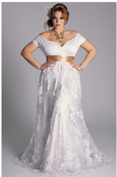 ชุดแต่งงานคนอ้วนทรงเอ