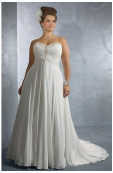 ชุดแต่งงานคนอ้วนผ้าชีฟอง