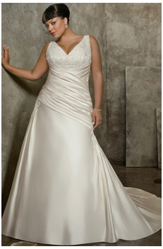 ชุดแต่งงานไซส์ใหญ่ทรงเอ