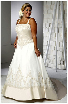 ชุดแต่งงานคนอ้วนสายเดี่ยว