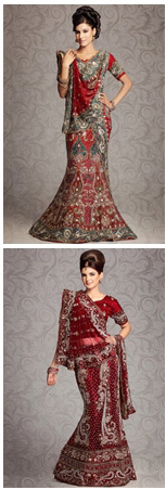 ชุดเจ้าสาวอินเดียสีแดง