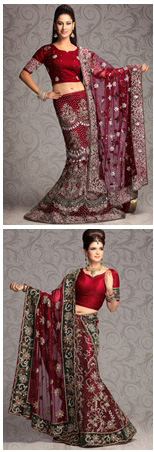 ชุดแต่งงานอินเดียสไบ