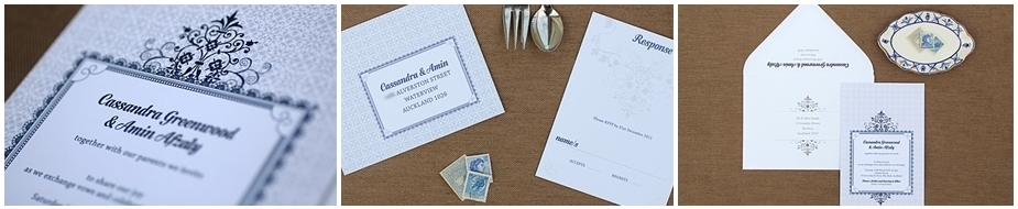 การ์ดแต่งงานธีมสีน้ำเงิน ขาว