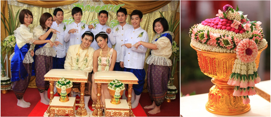 ตั่งรดน้ำ มงคลแฝด พิธีหลั่งน้ำสังข์