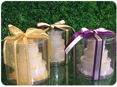 ของชำร่วย เทียนหอมรูป wedding cake
