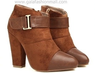 รองเท้าบูทแฟชั่น/สีน้ำตาล
