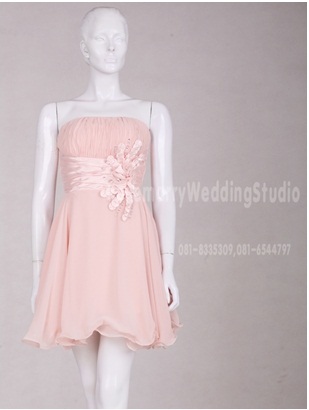 ชุดเดรสไปงานแต่งงาน ธีมชมพูพาสเทล