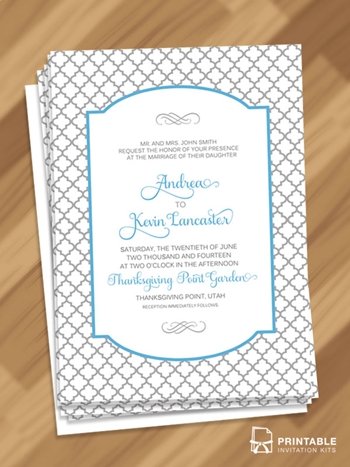 Moroccan Trellis Patterned Invitation