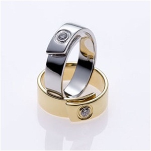 แหวนแต่งงาน แหวนคู่ ตัวเรือนทอง หรือทองขาวฝังเพชร