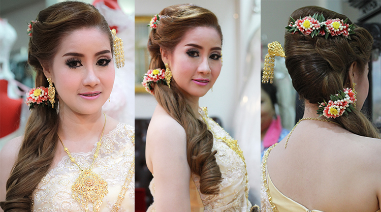 ทรงผมเจ้าสาว ชุดไทย งานเช้า