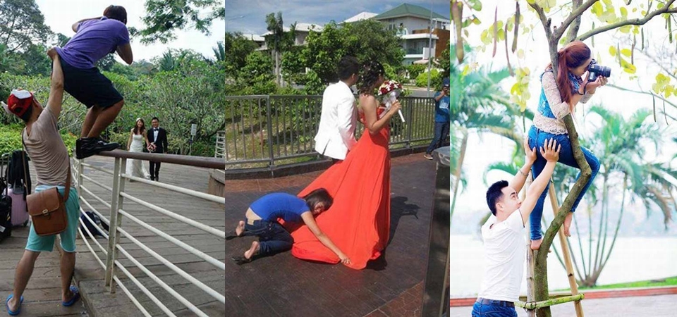 ลีลาการถ่าย pre wedding ของตากล้อง ข่างภาพ และทีมงาน