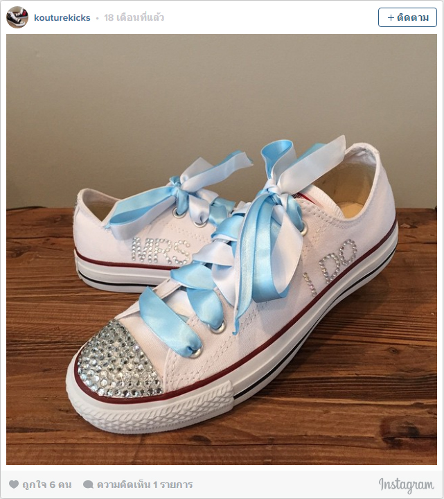 รองเท้าแต่งงาน , Shoe Wedding  , Sneakers wedding , ร้องเท้าผ้าใบ งานปาร์ตี้