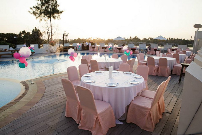 จัดเลี้ยงแต่งงานริมสระ