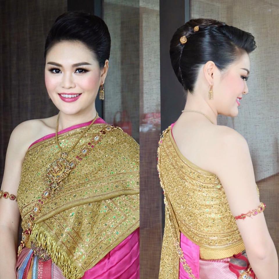 เครดิตรูปภาพทรงผมชุดไทยจาก IG: nongchat , khunyong_hair