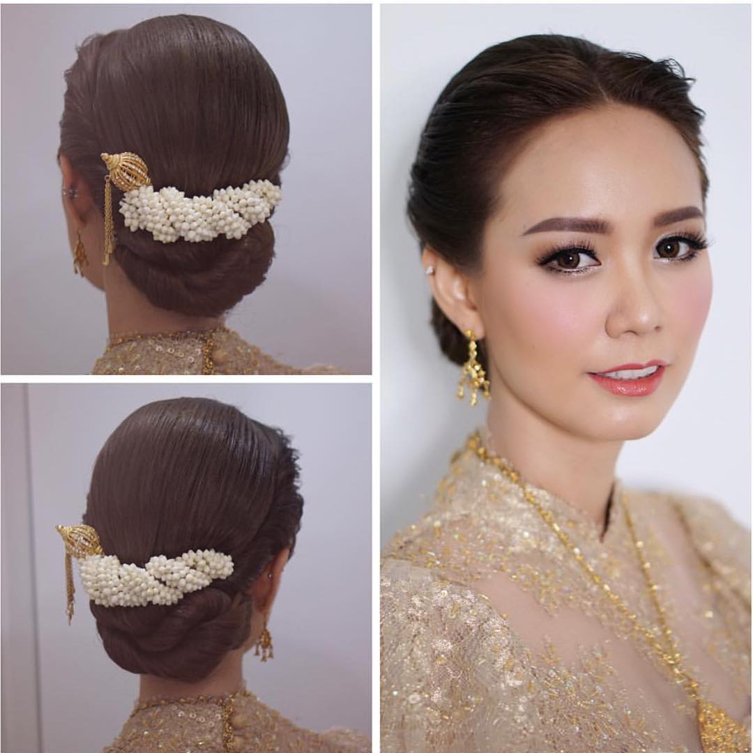 เครดิตรูปภาพทรงผมชุดไทยจาก IG: nongchat , khunyong_hair