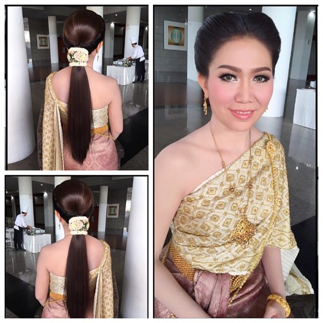 เครดิตรูปภาพทรงผมชุดไทยจาก IG: khunyong_hair , nongchat