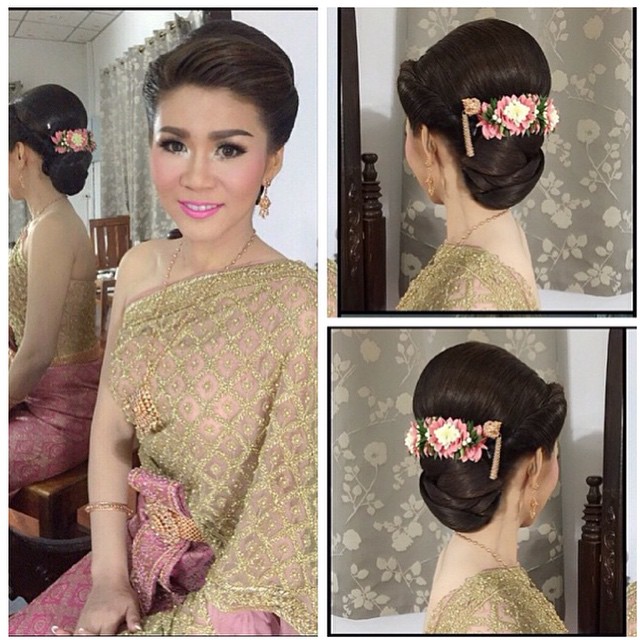 เครดิตรูปภาพทรงผมชุดไทยจาก IG: khunyong_hair , nongchat