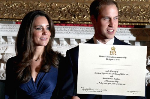 Prince William and Kate Middleton's Royal Wedding Invitation