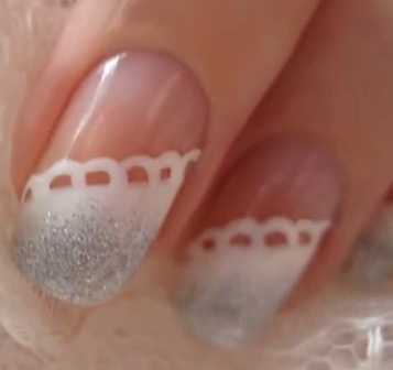 Bride Wedding Nail Art แบบเพ้นท์เล็บเจ้าสาว