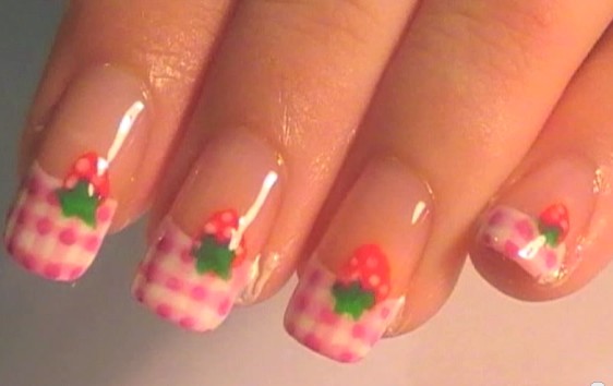 Strawberry Pink Nail Tutorial