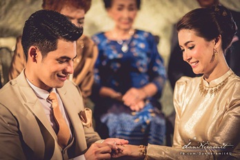 พิธีสวมแหวนหมั้น งานแต่งงาน เอมี่ ซี ศิวัฒน์ 